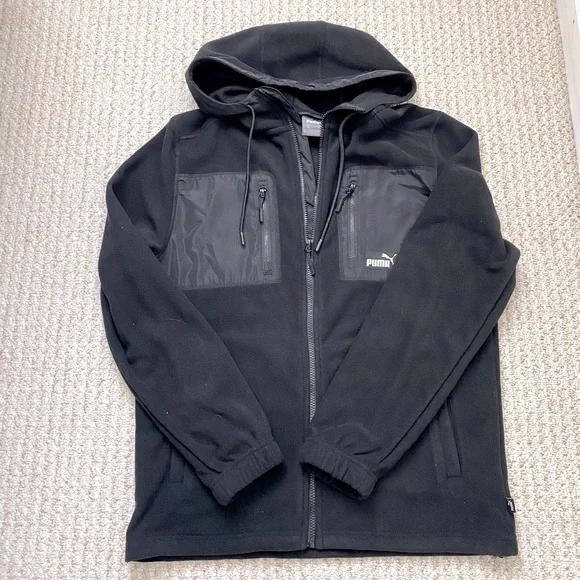 PUMA | Fleece Jacket Polar Hooded Zip-up Small - Picture 1 of 11